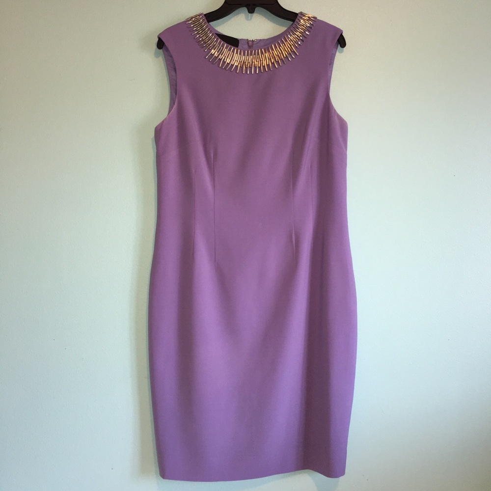 Purple pencil skirt dress